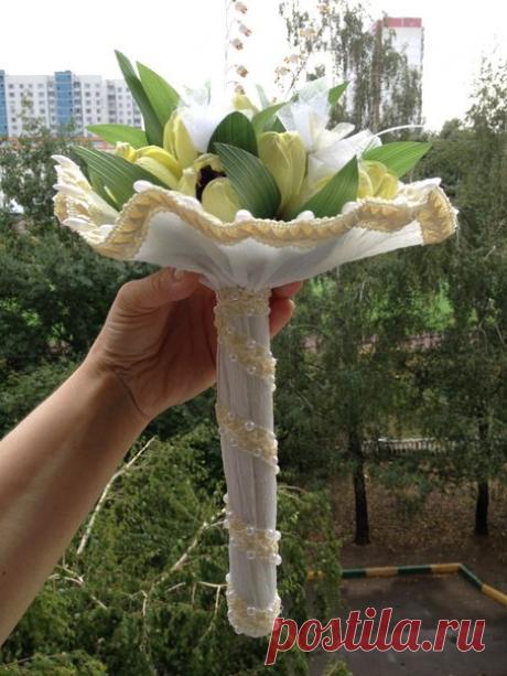 Школа букетов. Букеты из конфет своими руками