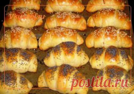 Рогалики - оригинальный рецепт выпечки на кефире, готовить просто, получаются...
