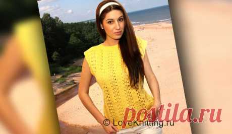 Ажурный пуловер | Loveknitting.ru
