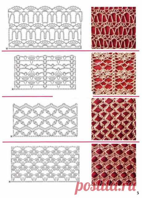 Готовимся к лету! Подборка &quot;дырчатых&quot; узоров для летних &quot;вязалок&quot;