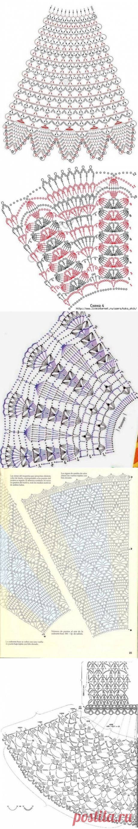Подборка схем с расширением для вязания юбок крючком (УЗОРЫ КРЮЧКОМ) | Журнал Вдохновение Рукодельницы