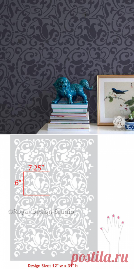 Moroccan Wall Stencils for DIY Painted Accent Wall | Royal Design Studio