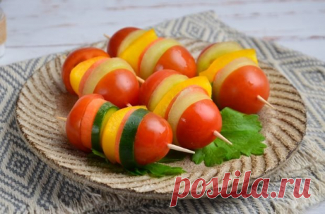 Овощные канапе на шпажках – простой и вкусный рецепт с фото (пошагово)