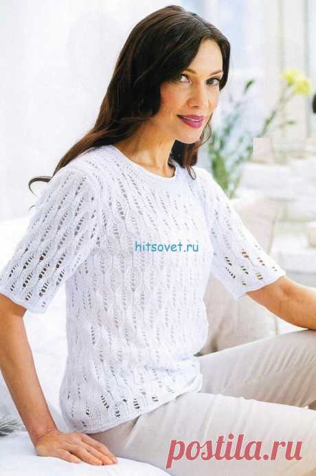Блузка с ажурным узором для теплых денечков