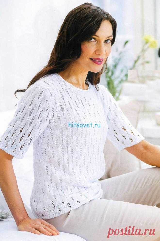 Блузка с ажурным узором для теплых денечков