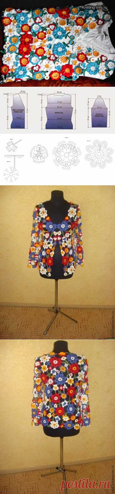 Irish crochet &amp;: ЖАКЕТЫ ЦВЕТОЧНЫЕ. Ирландское кружево.