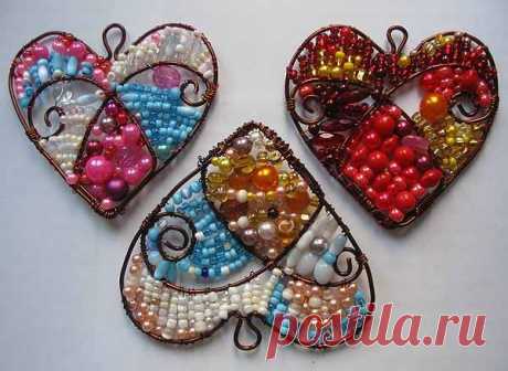 сердца из проволоки