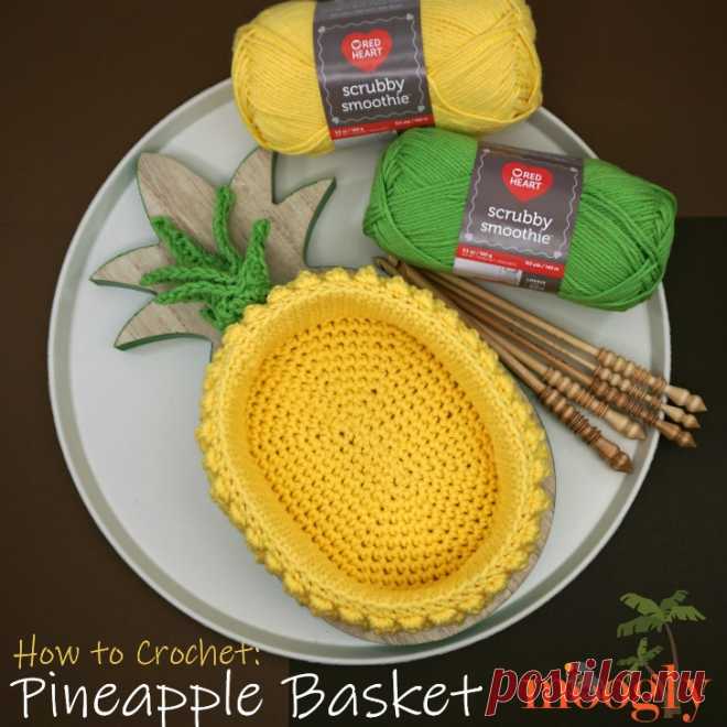 Pineapple Basket Tutorial The Pineapple Basket is so much fun to make - I love when a few clever stitches create something new! So I'm excited to share the crochet Pineapple Basket video tutorial today, so you can see how it comes together in action! Disclaimer: This post includes affiliate links; materials provided by Red Heart Yarn, Brittany Needles, and Clover USA. Pineapple Basket Crochet Video Tutorials: How to Crochet the Pineapple Basket - Right Handed ﻿ How to Croc...