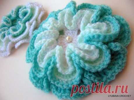 3D - 3 слоистых - 8 лепестков Учебник Pattern ... | ✿ Цветы ~ Crochete ...