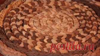 Как связать коврик из старых колготок