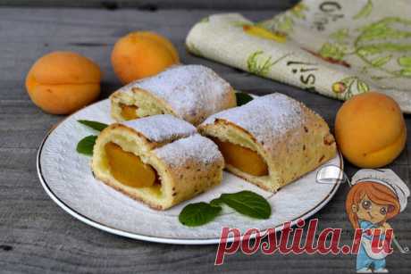 Рулет из творожного теста с абрикосами. Подсмотрела 👀 рецепт ⬇ Рулет из творожного теста с абрикосами - вкусная домашняя выпечка к чаю. Пошаговый рецепт рулета с абрикосами порадует своей простотой и вкусом.
