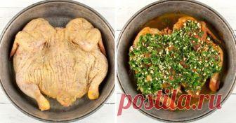 Необычный способ запекания курицы. Попробуй — не пожалеешь Блюда грузинской кухни — это пикантный вкус и аромат прекрасных специй. Особенно любят в Грузии готовить из курицы. Цыпленок табака, сациви и чахохбили по праву считаются традиционными блюдами.

Сегод…