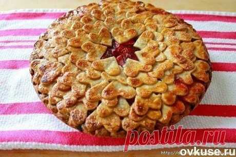 Клубничный сердечный пирог. - Простые рецепты Овкусе.ру
