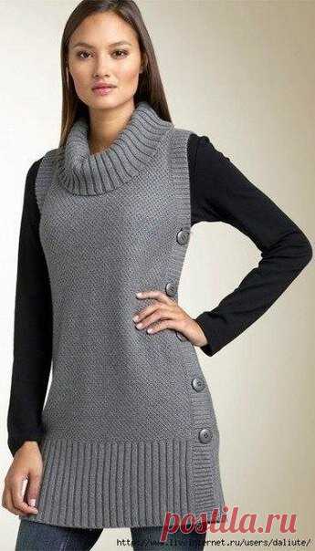 Секреты рукодельницы Схемы Вышивка Вязание Шитье/
Жилеты из прямоугольника. Схемы