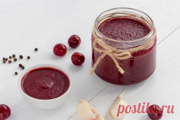 Вишневый соус к мясу на зиму