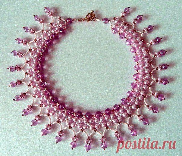Ожерелья из бисера и бусин. Схемы плетения