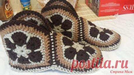 Варианты тапочек из мотивов - Страна Мам