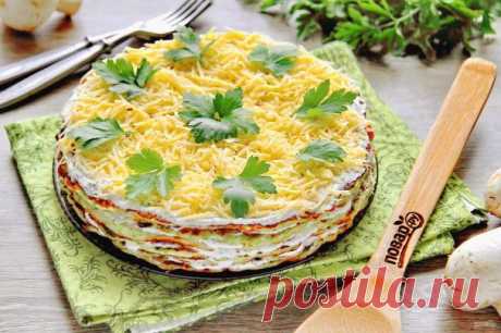 Кабачковый торт с грибами - пошаговый рецепт с фото на Повар.ру