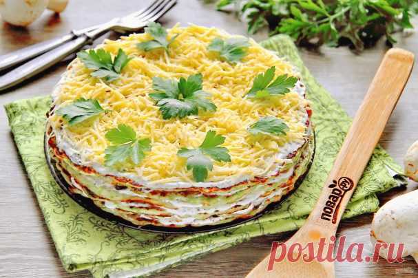 Кабачковый торт с грибами - пошаговый рецепт с фото на Повар.ру