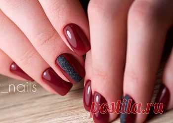 Роскошь в оттенках бордо — 18 примеров маникюра на короткие ногти — Мой милый дом