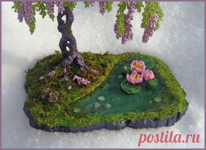 Схема плетения глицинии из бисера - » универсальные формы