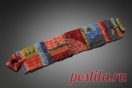 Diebenkorn Cuff by Julie Powell (Beaded Bracelet) | Artful Home
