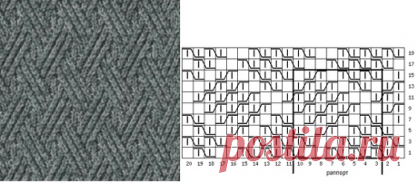 Узор спицами "Паркет"
#knitting #вязание_спицами #узоры_спицами
Этот узор напоминает “паркет”. Раппорт составляет 10 петель, 16 рядов. Пустая клеточка в схеме лицевая петля. Для образца набираем
20 петель + 2 кромочные (в описании не участвуют).

1-й ряд - 1 лиц., 3 раза по 2 петли перекрестить налево, 2 лиц., 3 раза по
2 петли перекрестить налево, 2 лиц., 2 петли перекрестить налево, 1 лиц.
2-й и все четные ряды вяжем по рисунку
3-й ряд - 3 раза по 2 петли перекрестить на...