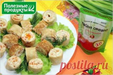 Блинчики с красной икрой и яйцами - Рецепты. Выпечка. Блины