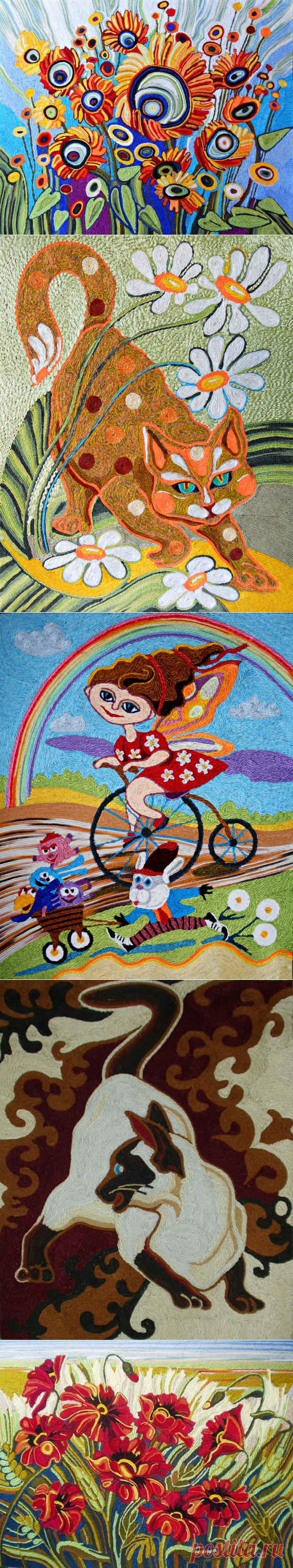 Поделки из ниток (ниткография)