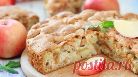 Заливной пирог с яблоками, пошаговый рецепт с фото