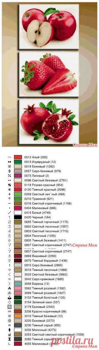 *Фрукты, ягоды для кухни - Вышивка и все о ней - Страна Мам