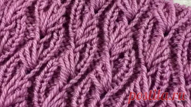 Красивейший узор «Нежные бутоны» (Вязание спицами) &#8211; Журнал Вдохновение Рукодельницы