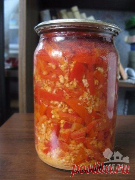 Перец с чесноком. Сильно остро...но вкусно!