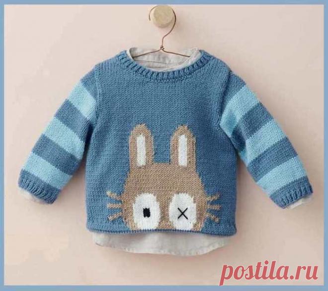 Озорные петельки: Пуловер "Моя зайка"