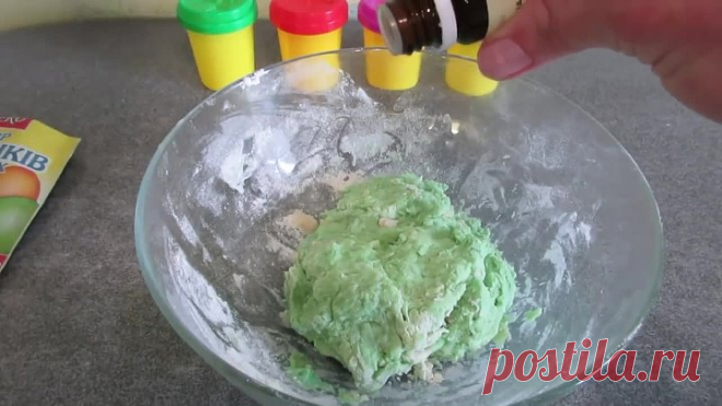 Как сделать тесто для лепки, пластилин Play Doh в домашних условиях How to make Play Doh at hom