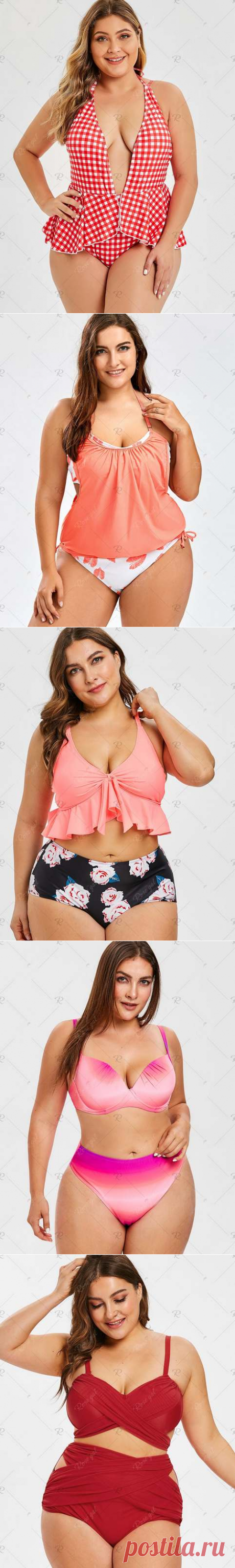 Купальники для полных девушек и женщин американского бренда RoseGal лето 2019 (50 фото)