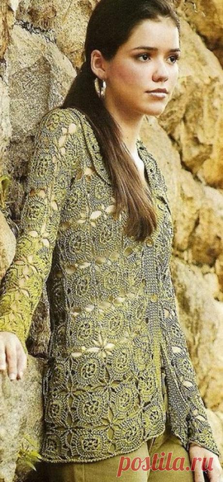 Жакет из квадратных мотивов