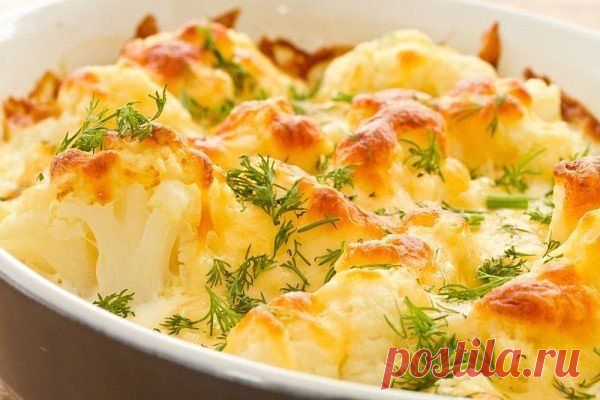 Цветная капуста запеченная с сыром