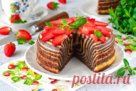 Кекс зебра классический в духовке рецепт с фото пошагово и видео - 1000.menu