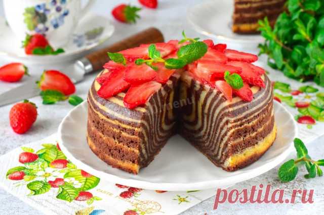 Кекс зебра классический в духовке рецепт с фото пошагово и видео - 1000.menu