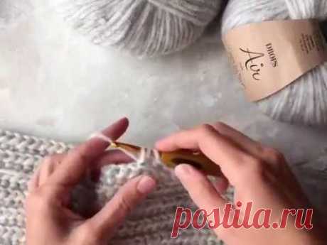 Узор крючком имитирующий английскую резинку Мой Инстаграм https://instagram.com/lily_knitting