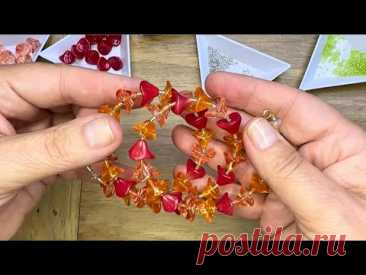 How to Make the Bright and Beautiful Floral Memory Wire Bracelet by Deb Floros
