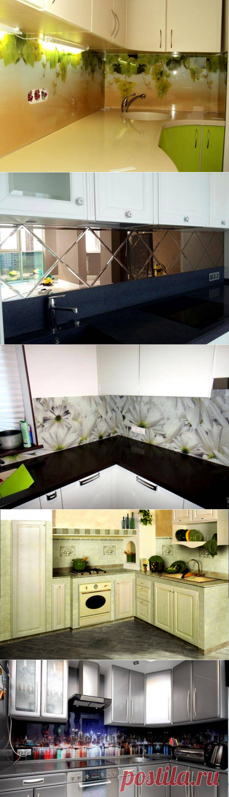 Фартук для кухни из стекла: каталог, фото оригинальных идей