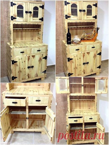 Repurposed Wood Pallet Custom Sideboard | Wood Pallet Furniture