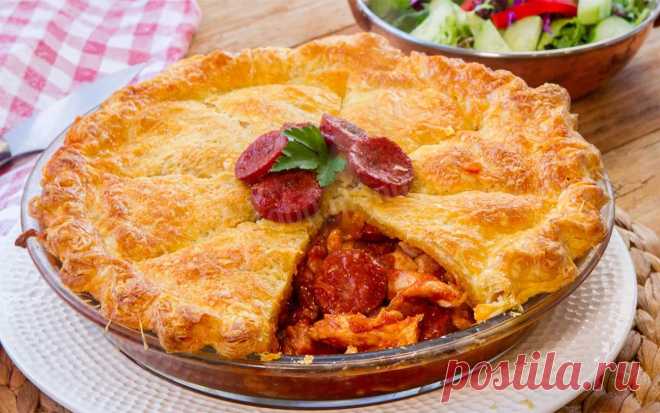 Мексиканский пирог с курицей и соусом сальса рецепт с фото - 1000.menu