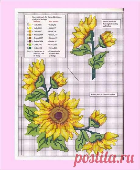 подсолнухи вышивка крестом: 19 тыс изображений найдено в Яндекс.Картинках