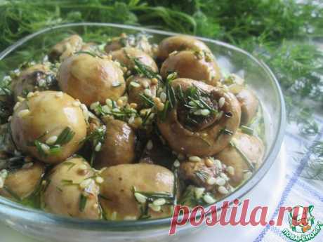 Маринованные шампиньоны с кунжутом Кулинарный рецепт