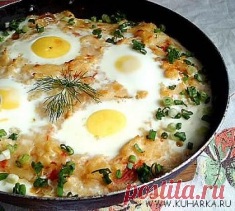 Яичница в "гнезде" Яичница в "гнезде"


  

Яичница в "гнезде"



Вкусное и сытное блюдо!


Приготовление
4 яйца  6-8 картофелин  2 луковицы  1-2 помидора  масло, перец, соль, зелень по вкусу  Отварной картофель растоло…