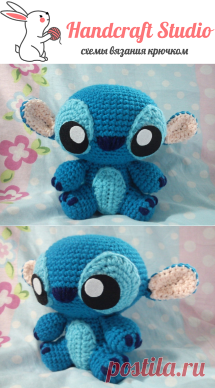 Схема вязания персонажа из мультфильма "Лило и Стич"