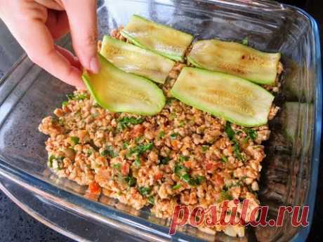 Просто выкладываем слоями кабачки и фарш / Невероятно вкусно / Zucchini Lasagna